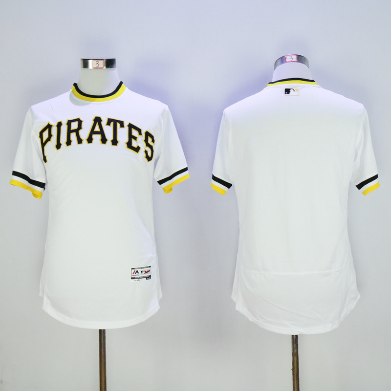 Men Pittsburgh Pirates Blank White Elite MLB Jerseys->pittsburgh pirates->MLB Jersey